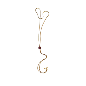 ID111 COLLANA REGOLABILE CON SFERA DI CRISTALLI ROSA CORDA DORATA MINIMAL CHIC
