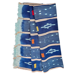 B111 TELO ANTICO DECORATIVO AFRICANO COLOR BLU, TORTORA E AZZURRO
