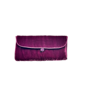 ID136 TROUSSE IN VELLUTO DI SETA VIOLA ELEGANZA ORIENTALE ARTIGIANALE