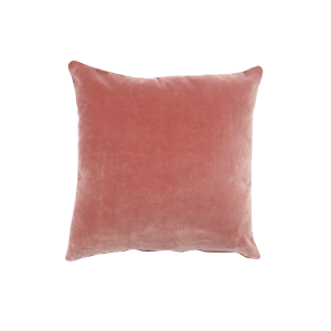 C109 CUSCINO IN VELLUTO 100% COTONE DECORATIVO ROSA CIPRIA ARTIGIANALE E RAFFINATO
