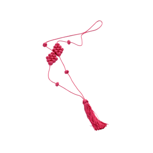 ID129 COLLANA ARTIGIANALE CON NODO ROSA PASSAMANERIA DECORATIVA DAL NORD AFRICA - immagine 2