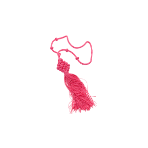 ID128 COLLANA ARTIGIANALE CON NODO DECORATIVO PASSAMANERIA ROSA DAL NORD AFRICA